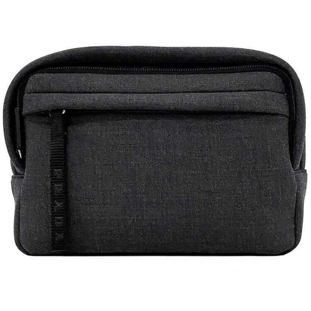 Prada Clutch Bag Gray Black Clutch Travel Zipper Accessory Case Bag Bag